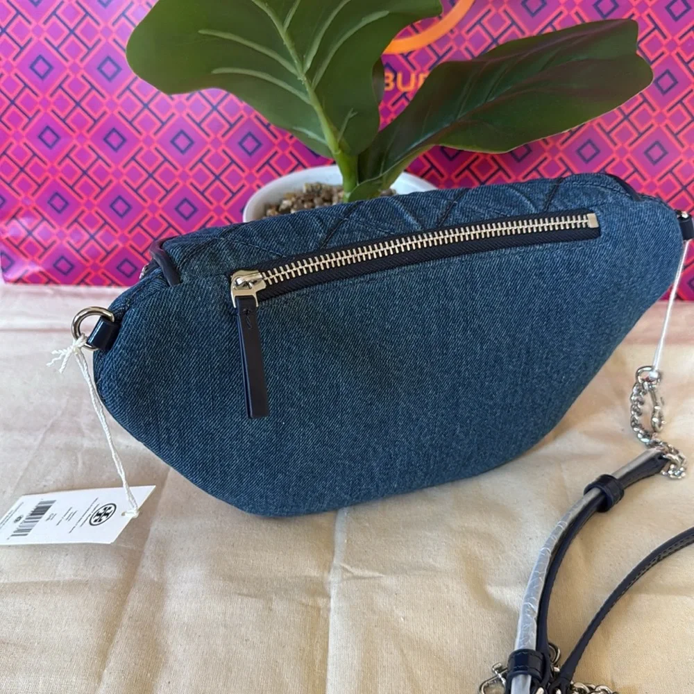 NWT tory burch , willa denim belt bag jeans Tory Crossbody Bag